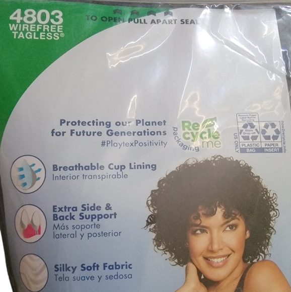 White 38D Playtex 18hour Silky Soft Smoothing Bra. Tru 4way Support. Breathable - Picture 4 of 6